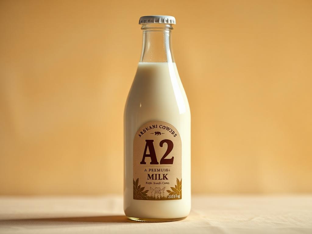 A premium bottle of A2 milk